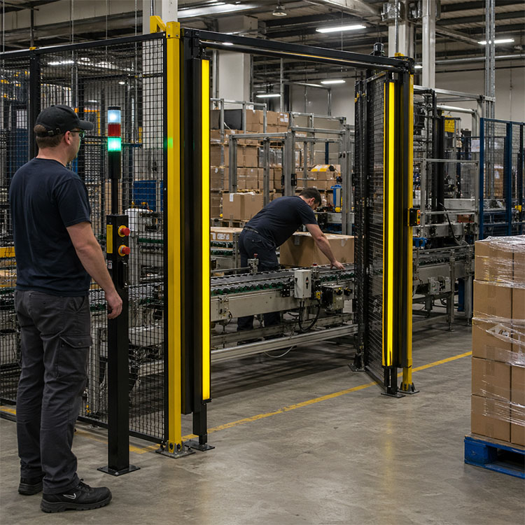 When Manual Reset Is Required After Whole-Body Access Through a Light Curtain 3 Light Curtain