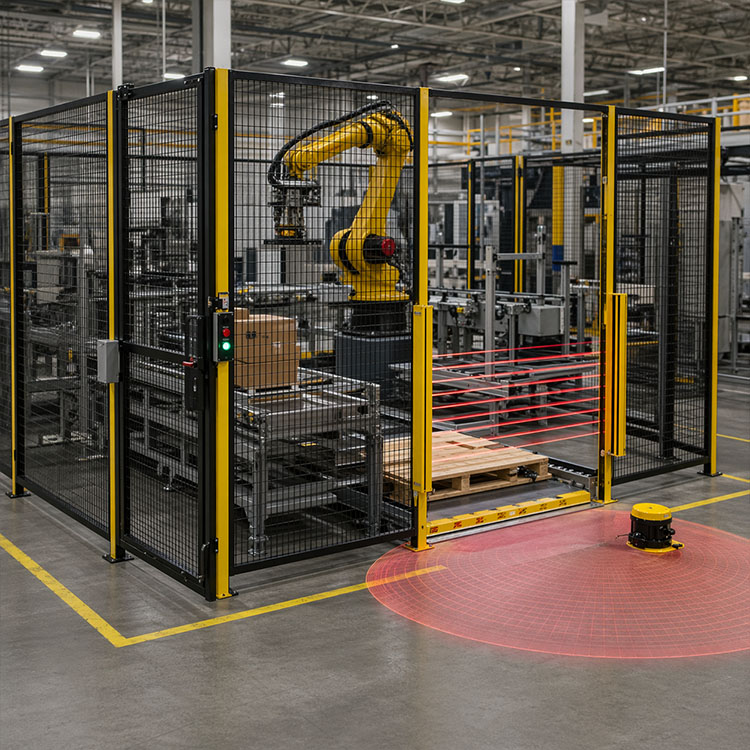Light Curtain vs Safety Scanner vs Hybrid Guarding for Robot Cells 3 Light Curtain