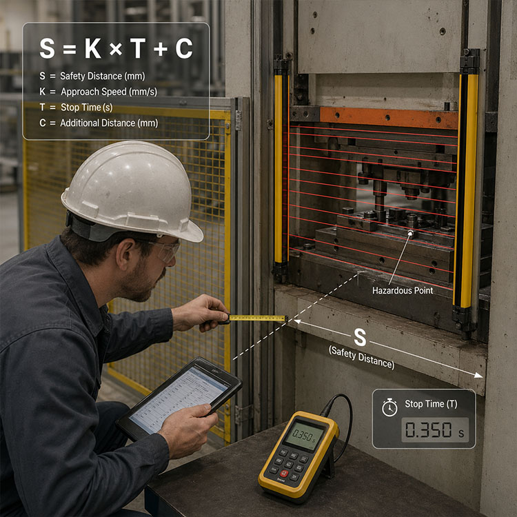 How to Calculate Safety Distance and Reach-Under Gaps for Safety Light Curtains 2 Safety Light Curtains
