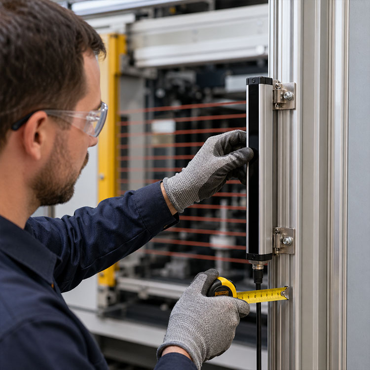 How to Calculate Safety Distance and Reach-Under Gaps for Safety Light Curtains 3 Safety Light Curtains